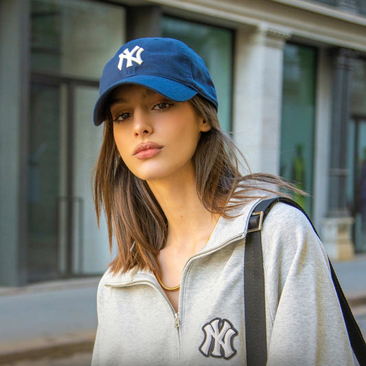 ※予約販売【MLB KOREA】N-COVER FIT slider cap NY（Navy）人間用