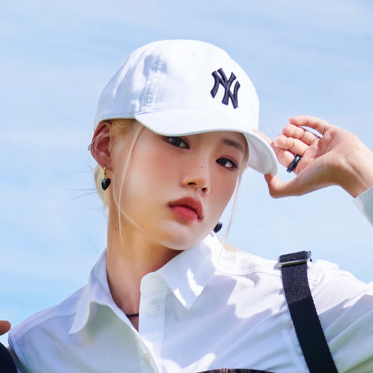 ※予約販売【MLB KOREA】N-COVER FIT slider cap NY（White）人間用