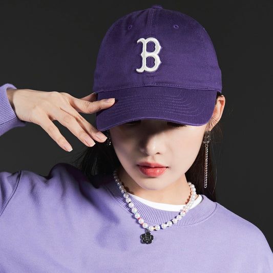 ※予約販売【MLB KOREA】N-COVER FIT slider cap Boston（Purple）人間用