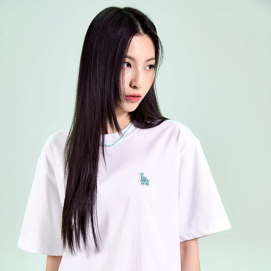 ※予約販売【MLB KOREA】basic small logo short t-shirt（White）人間用