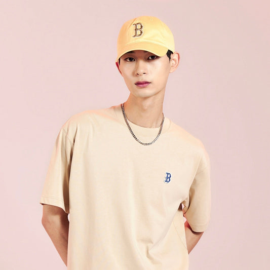 ※予約販売【MLB KOREA】basic small logo short t-shirt（Sand）人間用