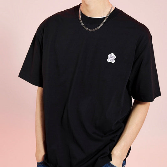 ※予約販売【MLB KOREA】basic small logo short t-shirt（Black）人間用