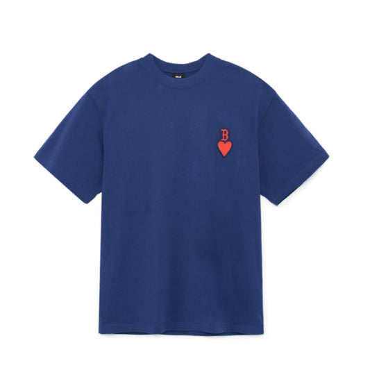 ※予約販売【MLB KOREA】heart small logo overfit t-shirt（Navy）人間用