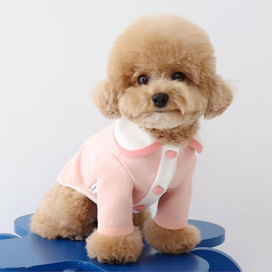 ※予約販売【Chiot】Blooming collar cardigan(Coral)