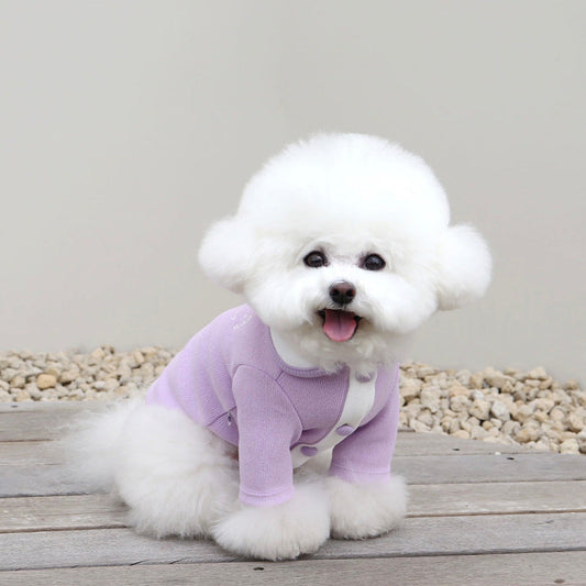 ※予約販売【Chiot】Blooming collar cardigan(VIolet)