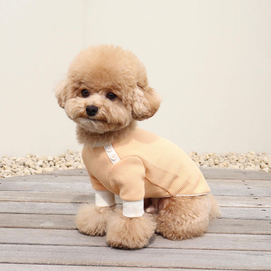 ※予約販売【Chiot】Sherbet waffle T-shirt(Orange)