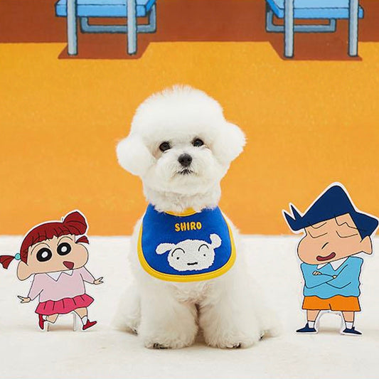 ※予約販売【DA】Crayon Shin-shan Boucle Dog Bib(Shiro)