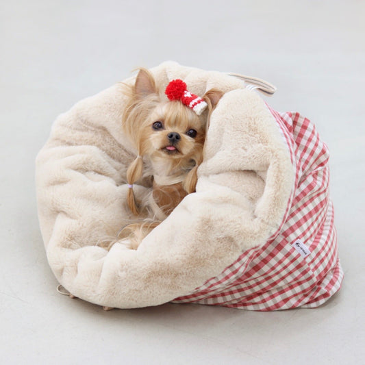 ※予約販売【GET BACK】Goose Hood(Creamy Red / Fur)