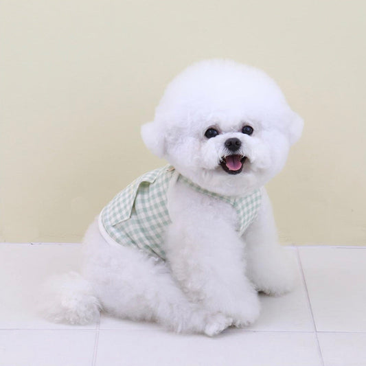 ※予約販売【Chiot】Together Check Crop Overall(Mint)