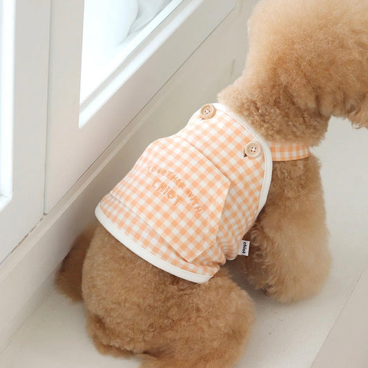 ※予約販売【Chiot】Together Check Crop Overall(Orange)