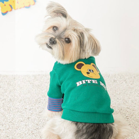 ※予約販売【BITE ME】fake layered sweatshirt（Green）