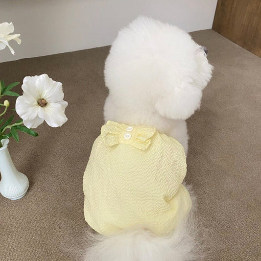 ※予約販売【Bonjour TOU-TOU】Seersucker bebe all in one(YELLOW)