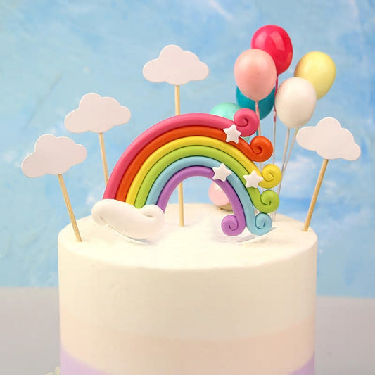 ※予約販売【LOVEMORE】CAKE DECO PICK RAINBOW