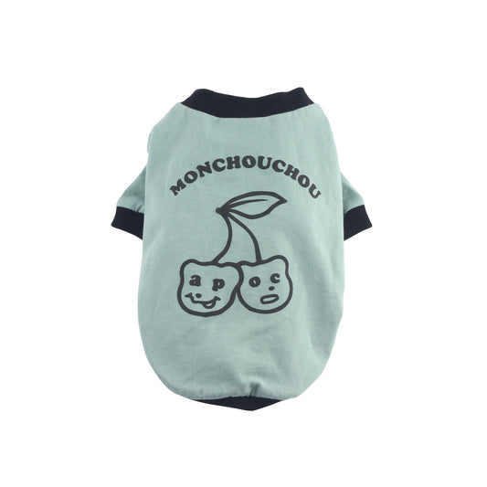 即納【monchouchou】A PIECE OF CAKE Cherry T-shirt（アイスミント）