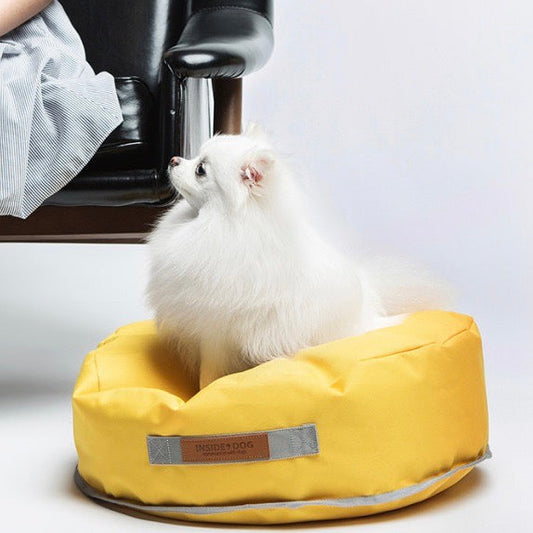 ※予約販売【INSIDE DOG & CAT】macaron Bean bag  tube（Yellow）