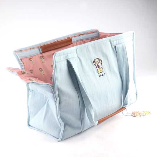 即納【monchouchou】A PIECE OF CAKE Bear Denim  Carrier Bag