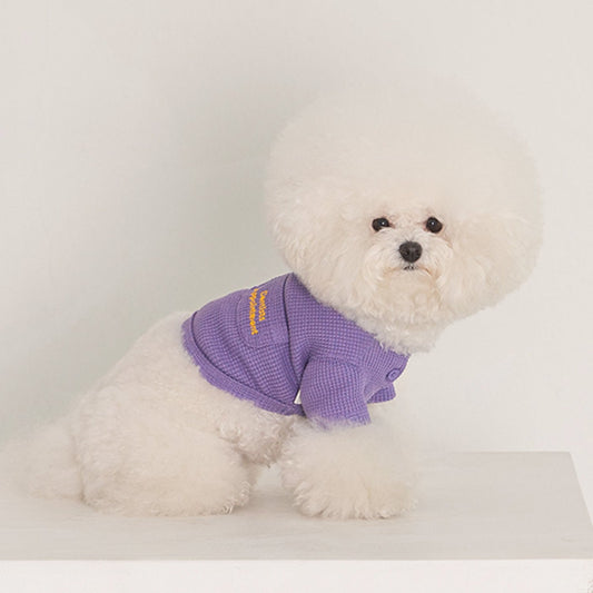 ※予約販売【DA】ワッフルクロップトップ(パープル)