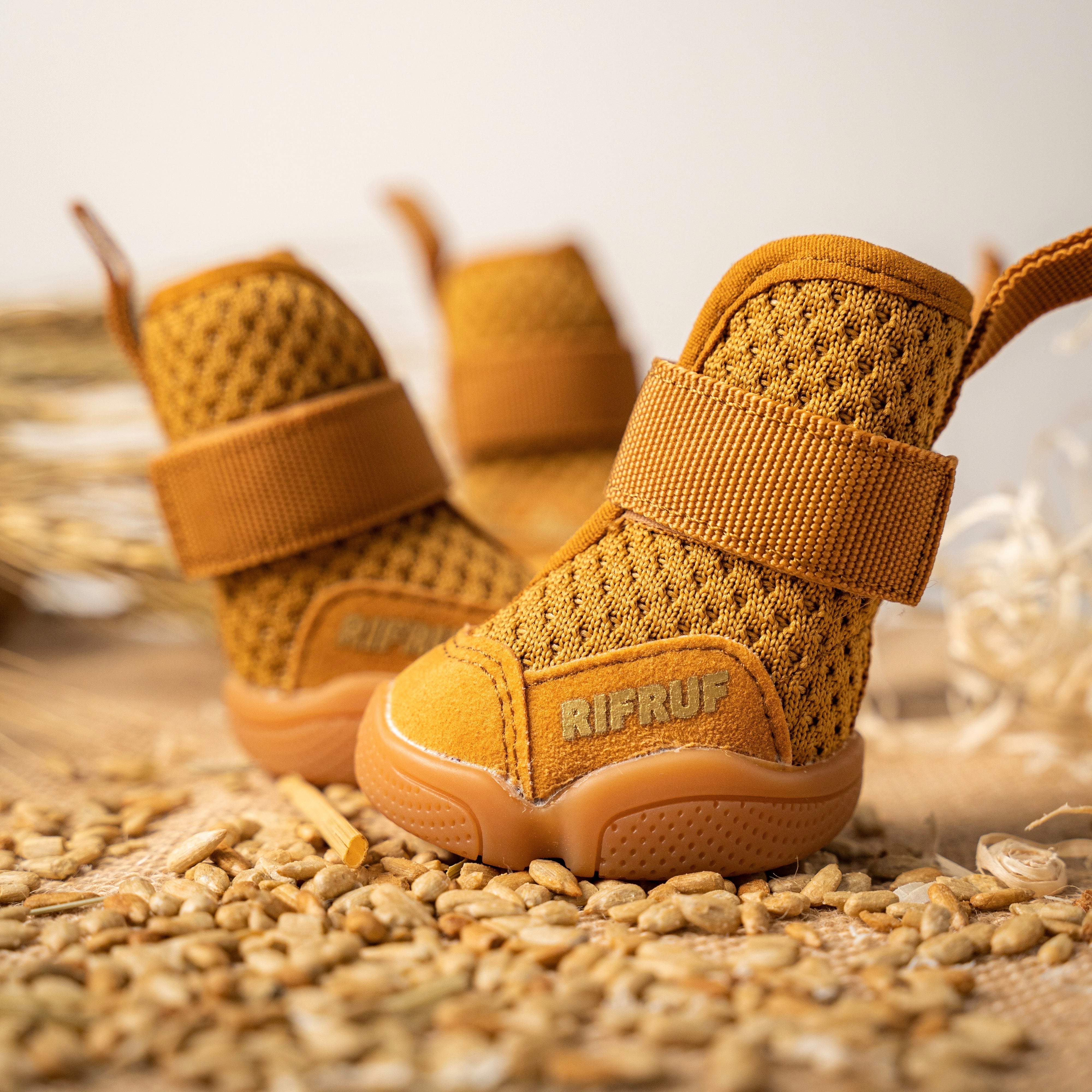 RIFRUF ドッグシューズ 小型犬用 クリーム色 公式 ストアペット用品