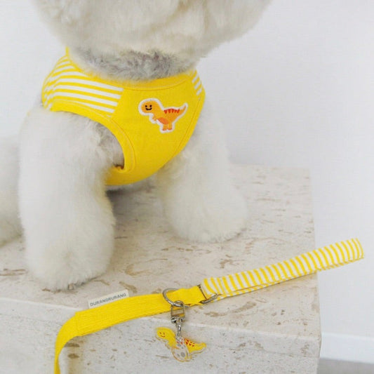 即納【DURANG RURANG】Dinosaur Harness & Lead SET（イエロー）
