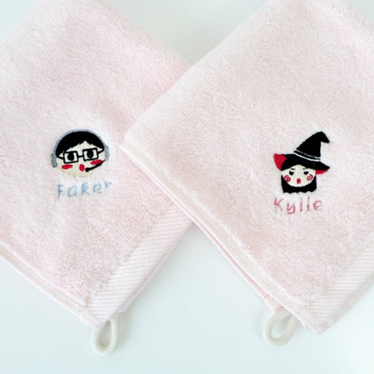 ※予約販売【cherry's cake】Kidsカスタムハンドタオル(Pink)