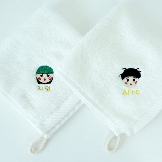 ※予約販売【cherry's cake】Kidsカスタムハンドタオル(White)