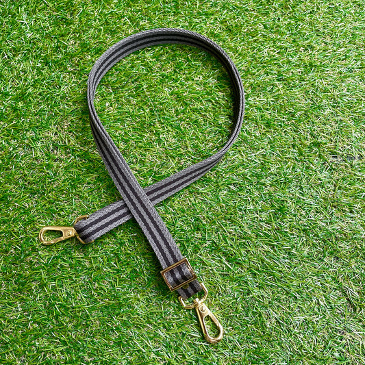 ※予約販売【HOSU】HOSU stripe dog strap(20mm)/Gray×Black