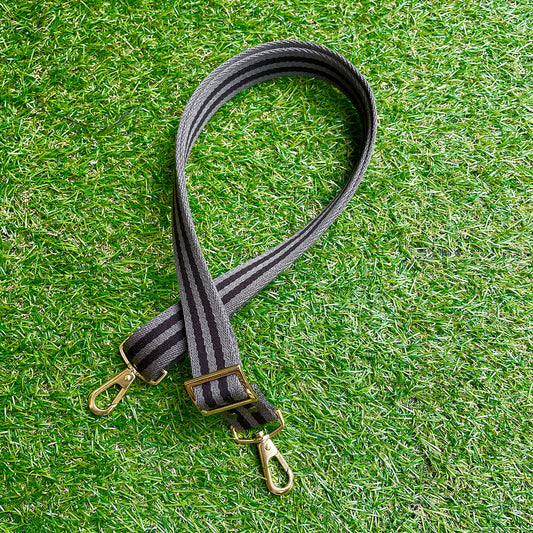 ※予約販売【HOSU】HOSU stripe dog strap(30mm)/Gray×Black