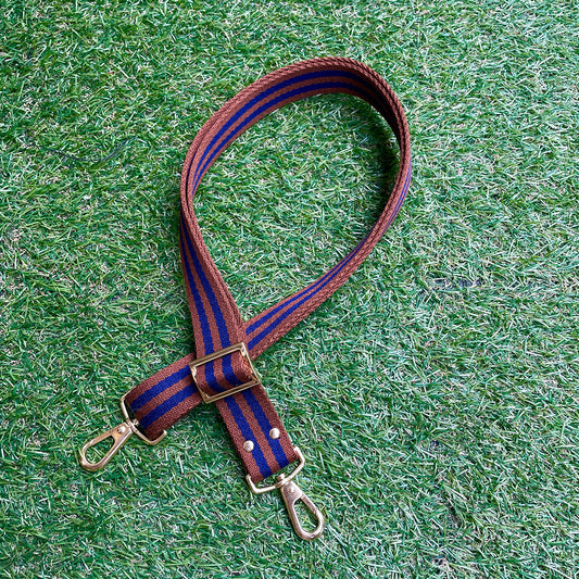 ※予約販売【HOSU】HOSU stripe dog strap(30mm)/Brown×Navy