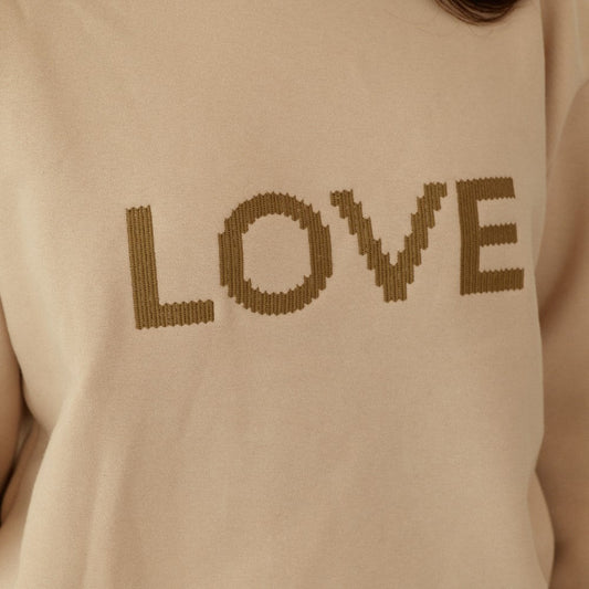 ※予約販売【LOVEMORE】オーナー様用 LOVE EMBROIDERY TOPS（ベージュ）