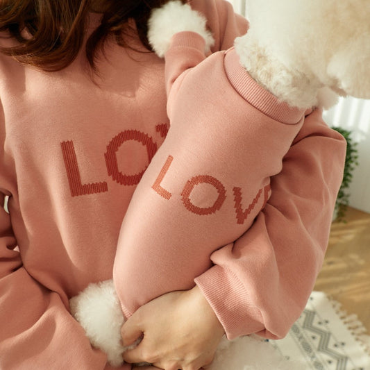 ※予約販売【LOVEMORE】LOVE EMBROIDERY TOPS（ピンク）