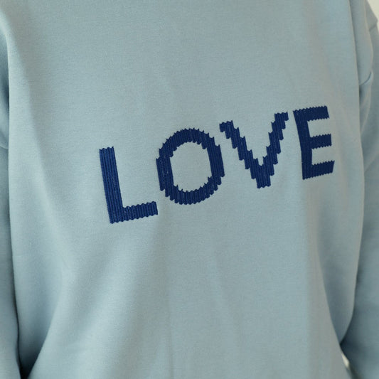 ※予約販売【LOVEMORE】オーナー様用 LOVE EMBROIDERY TOPS（ブルー）