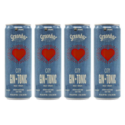 【送料込】オーガニック カクテル缶ジントニック (GIN+TONIC) 355ml×4缶パック