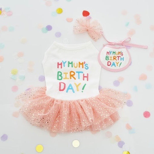 ※予約販売【LOVEMORE】MY MUM'S BIRTH DAY ONE PIECE（ピンク）