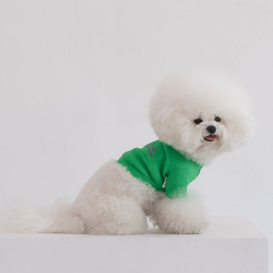 ※予約販売【DA】ワッフルクロップトップ(グリーン)