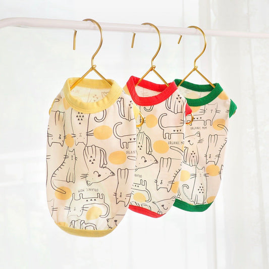 ※予約販売【GET BACK】キャット柄オーガニックコットンスリーブレス