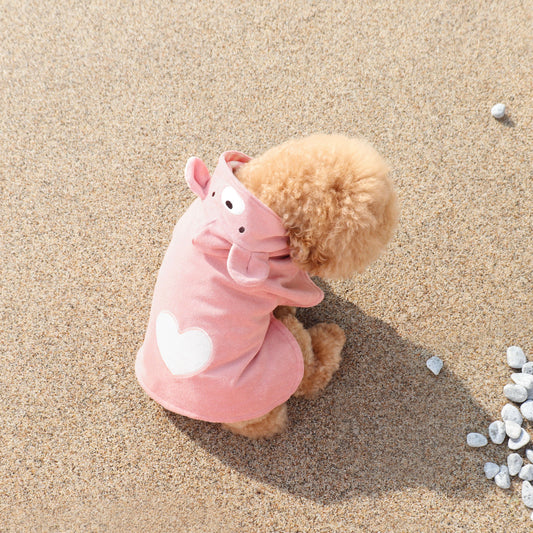 即納【DURANG RURANG】Heart bear robe（Pink）