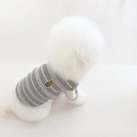 ※予約販売【DURANG RURANG】BABY BEAR STRIPE T（GRAY）