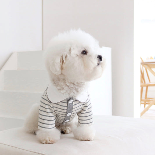 ※予約販売【DURANG RURANG】MACARON COLLAR CARDIGAN(GRAY)