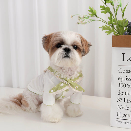 ※予約販売【DURANG RURANG】Daisy scarf cardigan(Green)