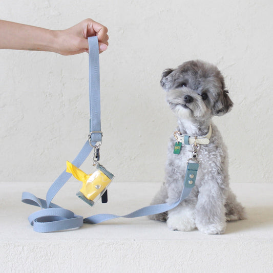 ※予約販売【maison de miu】Pet Color 4Way Lead (Light blue / Blue)