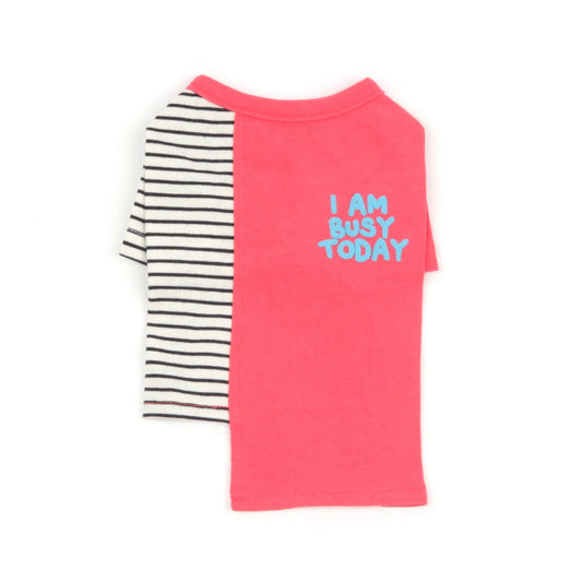 即納【monchouchou】I AM BUSY TODAY T-shirt（レッド）