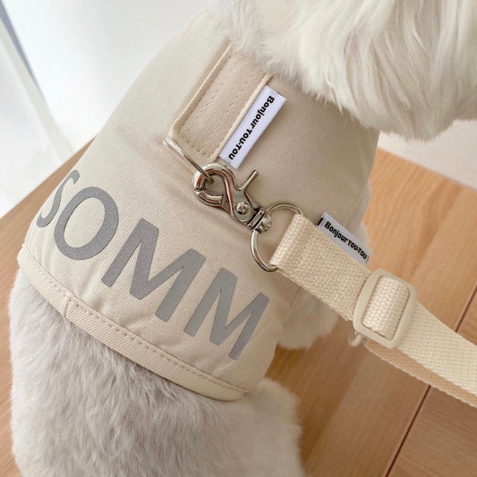 ※予約販売【Bonjour TOU-TOU】NAME CUSTUM HARNESS & LEAD (SET)(アイボリー)