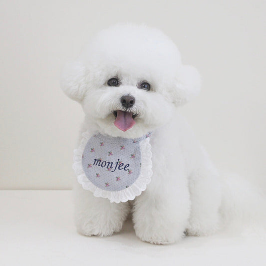 ※予約販売【near by us】my name dog bib（ブルーベリー）