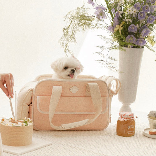 ※予約販売【seoru】name embroidery ballon bag set / FULL SET（milk pink）