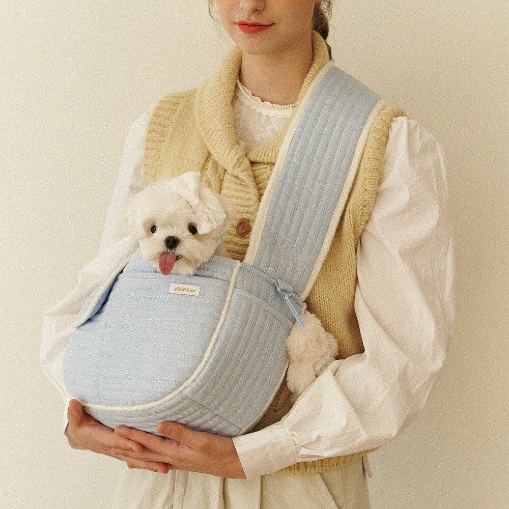 ※予約販売【seoru】classic herringbone pet bag（sky blue）