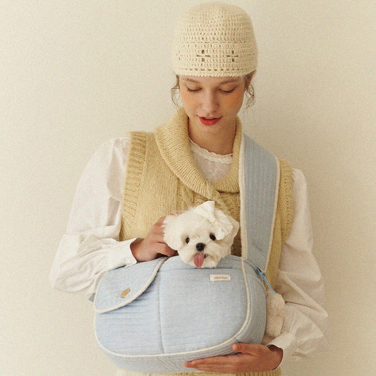 ※予約販売【seoru】classic herringbone pet bag（sky blue）