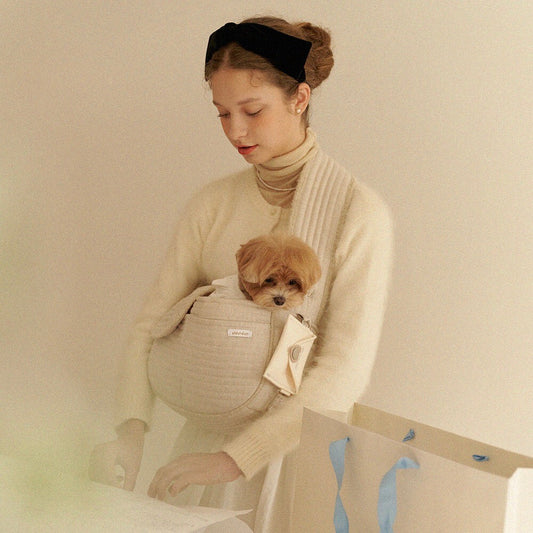 ※予約販売【seoru】classic herringbone pet bag（beige）