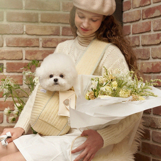 ※予約販売【seoru】classic herringbone pet bag（yellow）