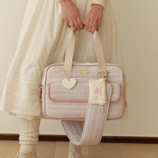 ※予約販売【seoru】name embroidery Heritage Ballon bag / FULL SET (lavender)