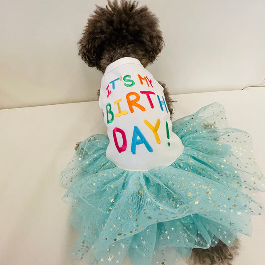即納【LOVEMORE】IT'S MY BIRTH DAY ONE PIECE（Blue）